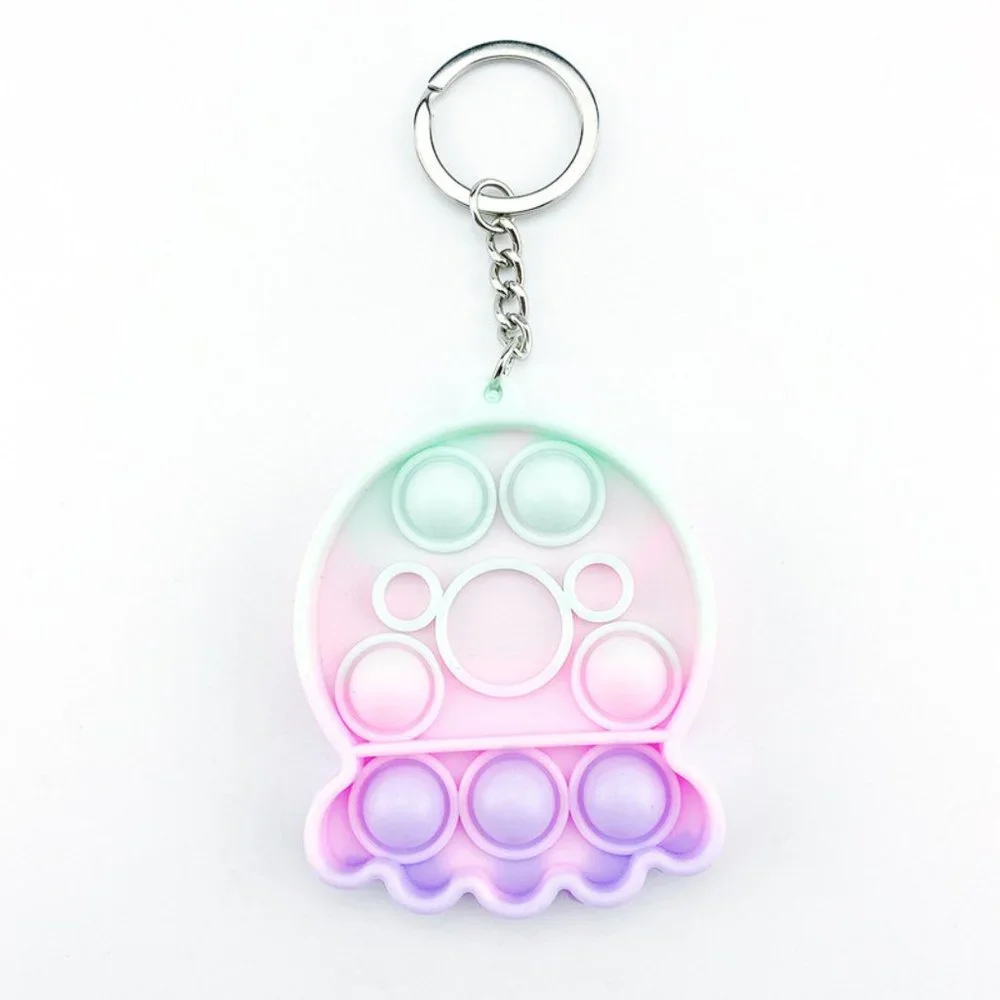 STOCKING STUFFER ALERT***Push‎ Pop Bubble Fidget Toy Keychain SQUID***NWOT